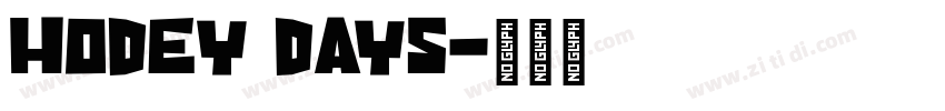 Hodey Days字体转换
